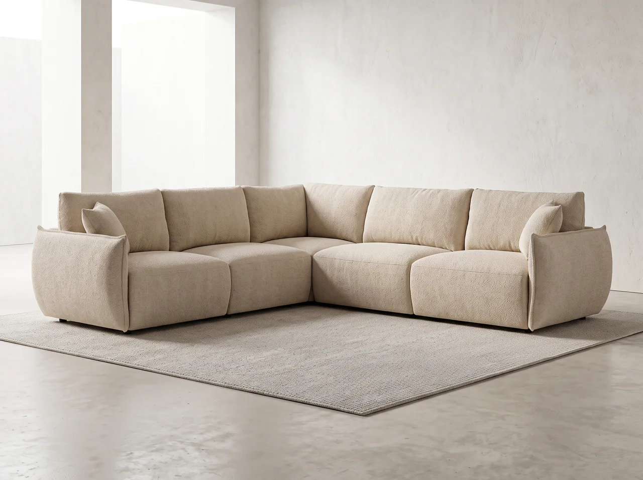 Canapé Carrière, tissé beige