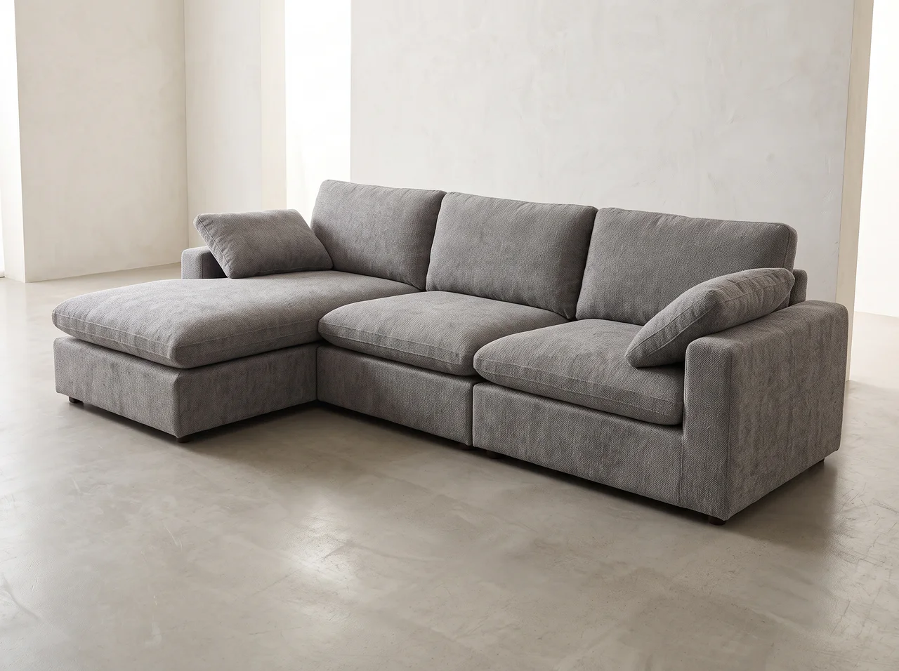 Canapé Galop, chenille gris
