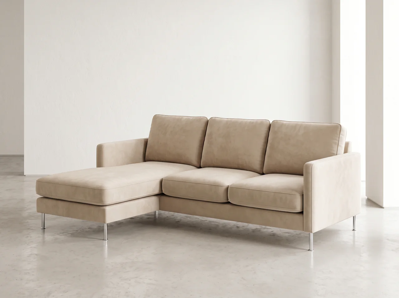 Canapé Isabelle, velours beige