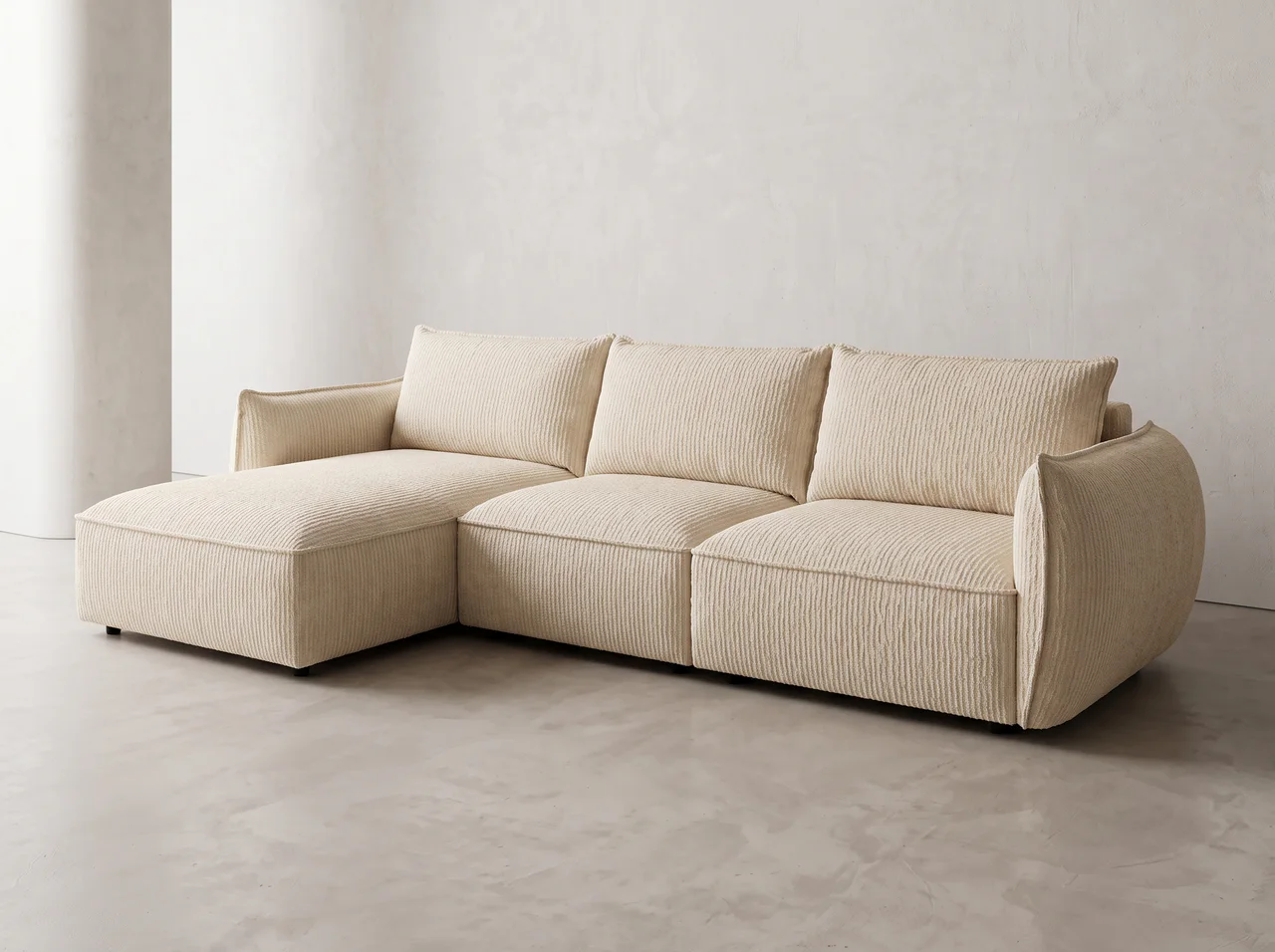Canapé Volte, tissé beige